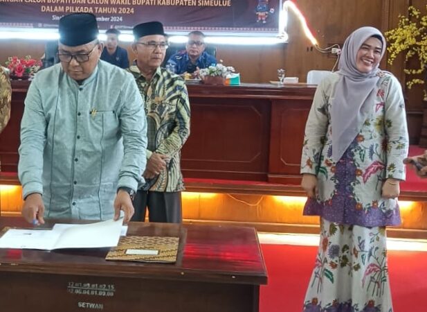 Pasangan Calon Bupati dan wakil Bupati Berselogan SEHATI di sambut Hangat Masyakat Sekitar lingkar Gunung Bikhao.