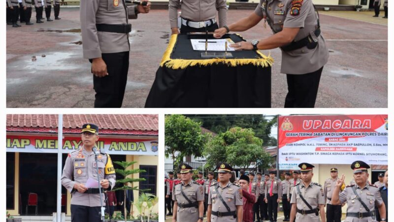 Mutasi Personel Polres Dairi, AKBP Agus Bahari Tekankan Pentingnya Dinamika Organisasi