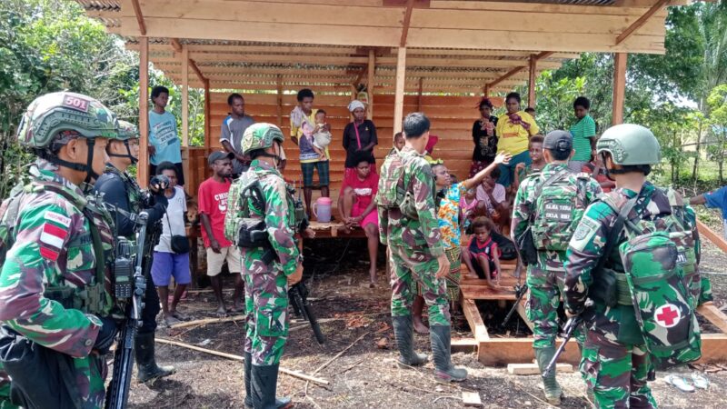 *Komsos Satgas Habema Disambut Gembira Warga Sorry*