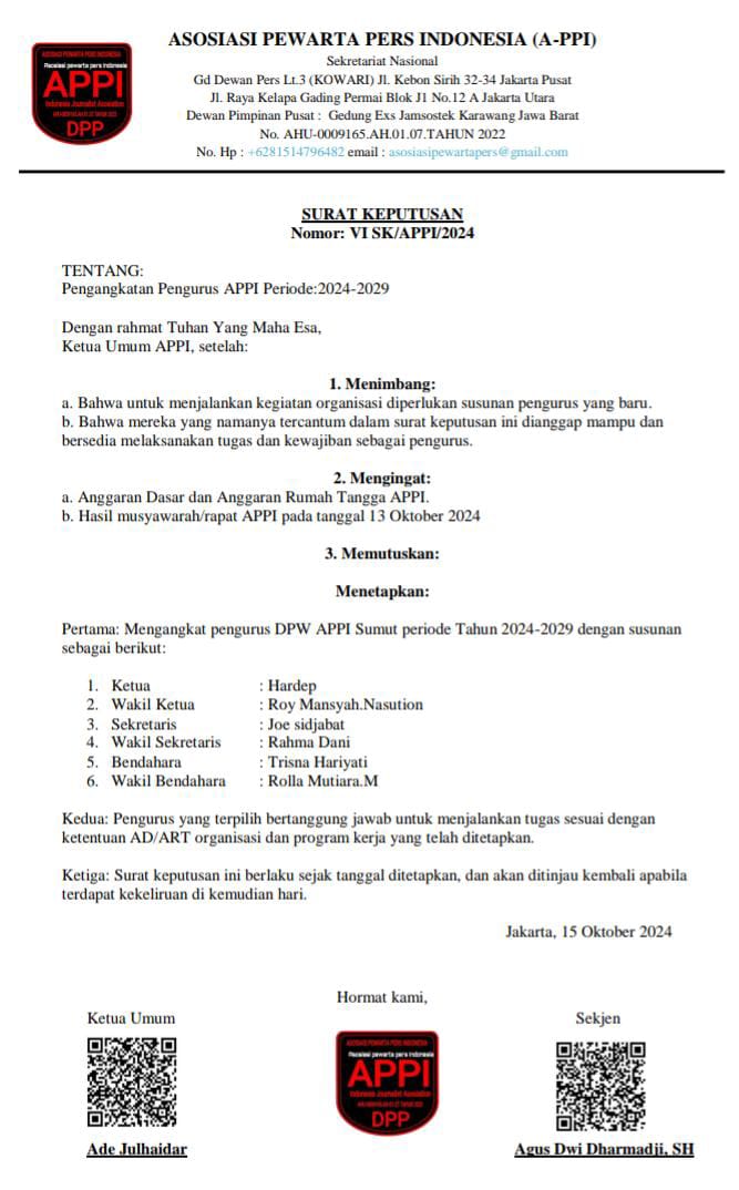 Ketua DPW A-PPI Sumut Hardep Angkat Bicara, Terkait Berita Miring ‘OG’ yang Salah Sasaran