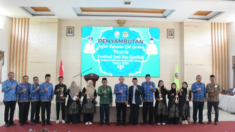 Kafilah FSQ Deli Serdang Raih Juara Umum II Tingkat Sumut