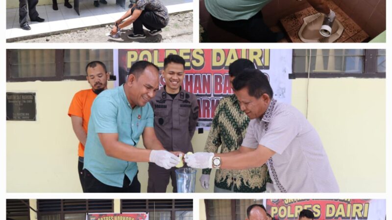 Sat Narkoba Polres Dairi Musnahkan Barang Bukti Narkotika Sebanyak 21,98 gram