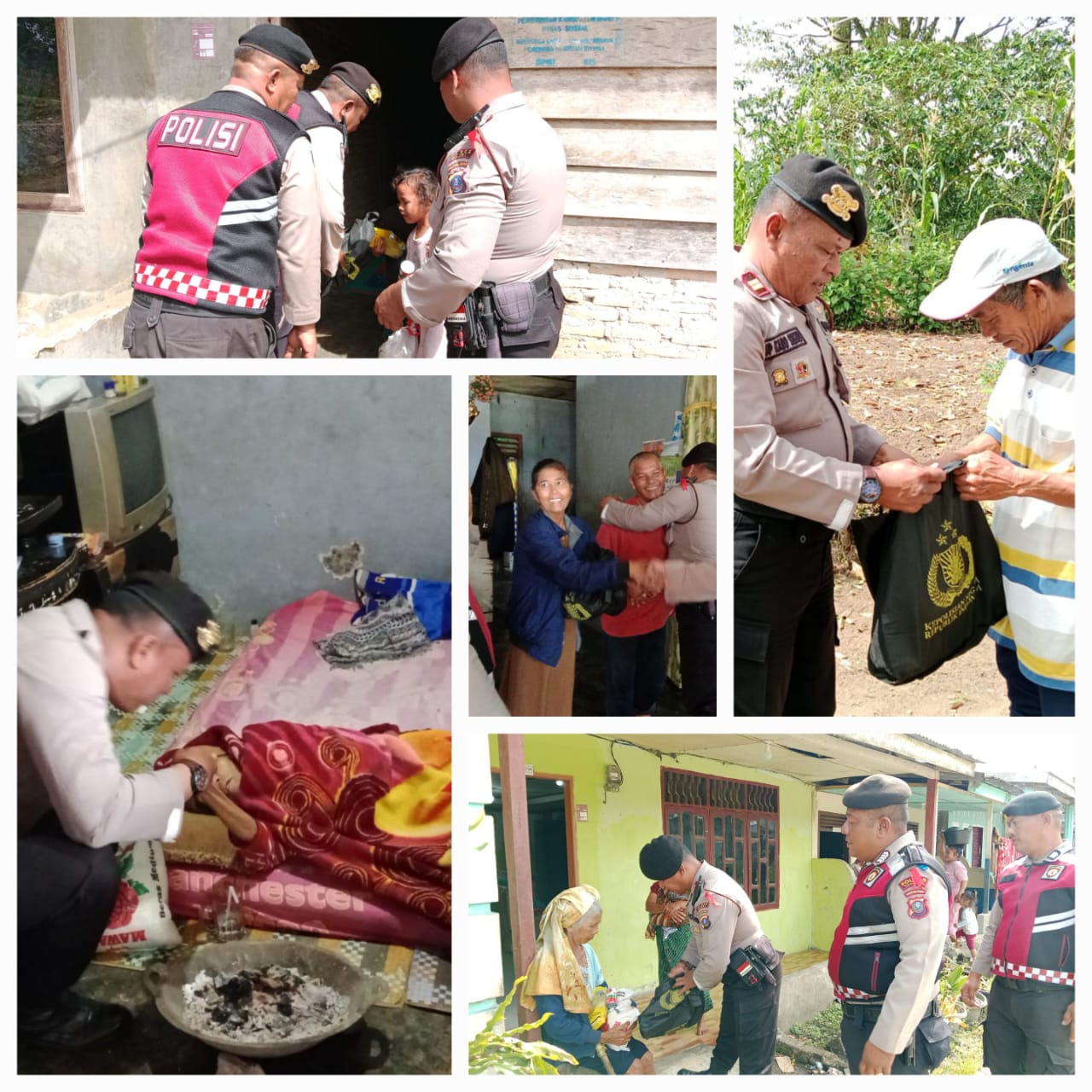 Polres Dairi Bantu Warga Tak Mampu dan Kunjungi Warga yang Sakit