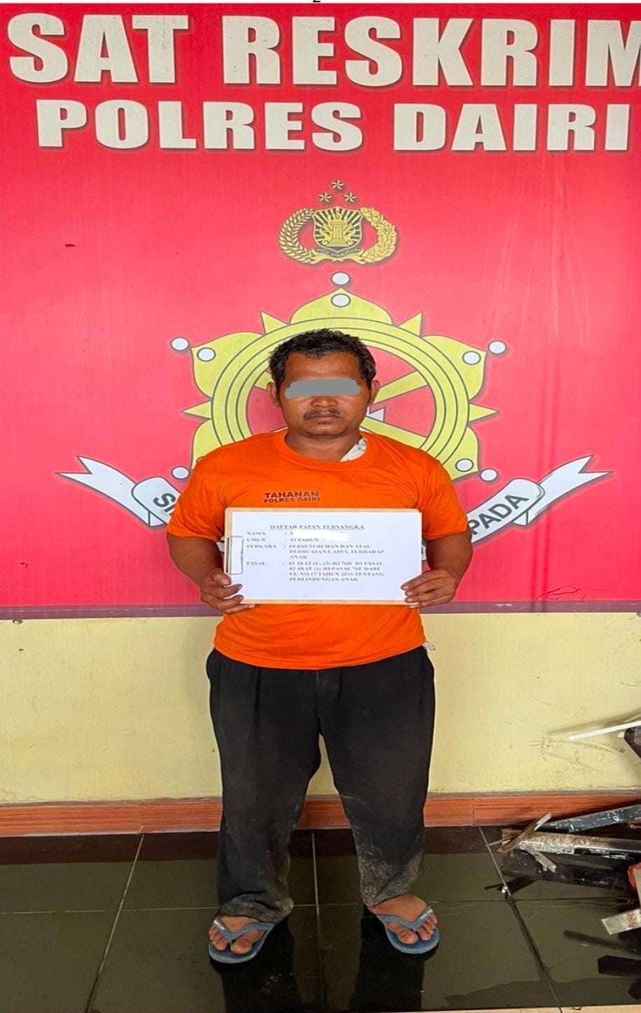 Sat Reskrim Polres Dairi Berhasil Ungkap Kasus Ayah Setubuhi Anak Kandung