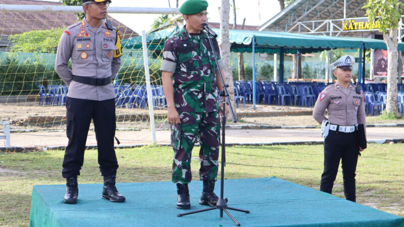 Apel Bersama, Polres Dairi dan TNI Siap Amankan Pilkada Dairi 2024.