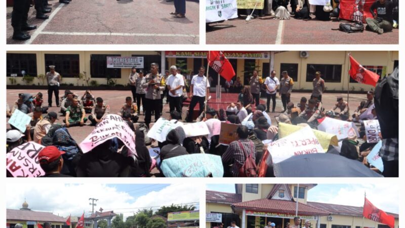 Terima Massa Aksi Solidaritas Terkait Kekerasan Seksual, Kapolres Dairi Tegaskan Kedepankan Binmas Sosialisasi Kepada Pelajar