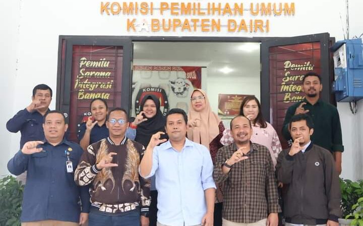 KPU Kabupaten Dairi Terima Kunjungan Komisi Informasi Provinsi Sumatera Utara untuk Monev Keterbukaan Informasi