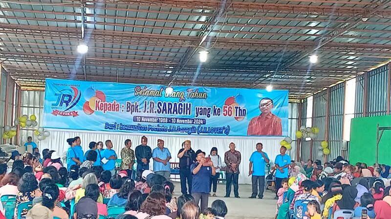 *Komunitas Pencinta JR Saragih (JR Lover’s) Rayakan Ulang Tahun DR. JR. Saragih, SH, MM ke-68*