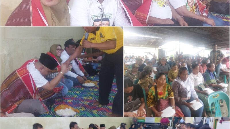 Antusias Warga Desa Pardomuan Sambut Kampanye Vickner Sinaga dan Wahyu Sagala Bersama Ketua DPRD Dairi, Sabam Sibarani