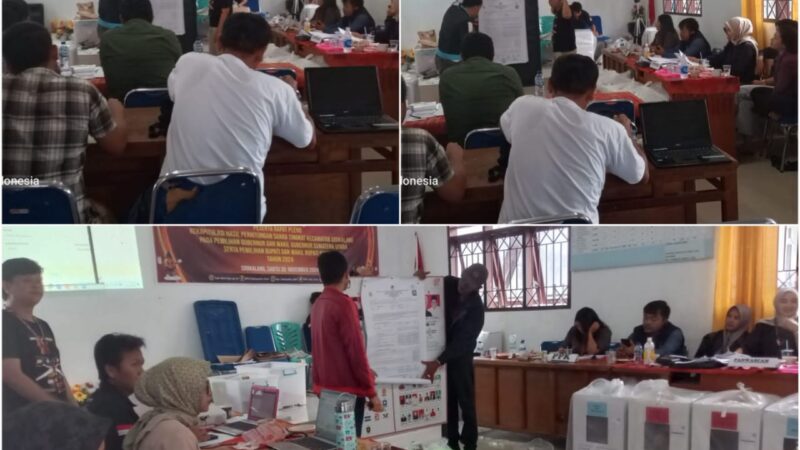 Pleno Rekapitulasi Hitung Suara Tingkat Kecamatan Sidikalang Berjalan Aman,Lancar dan Tanpa Komplain