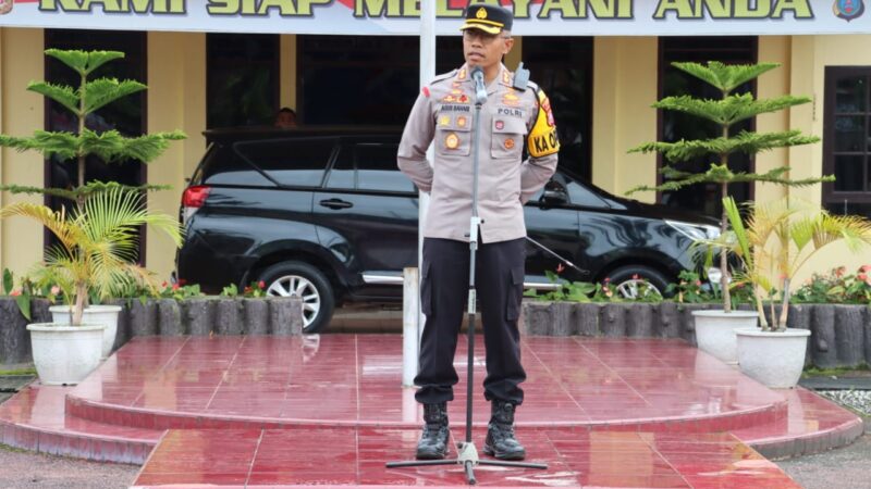 Kapolres Dairi Lepas Personil Brimob Kembali ke Polda Sumut, : Terimakasih Atas Kerjasamanya