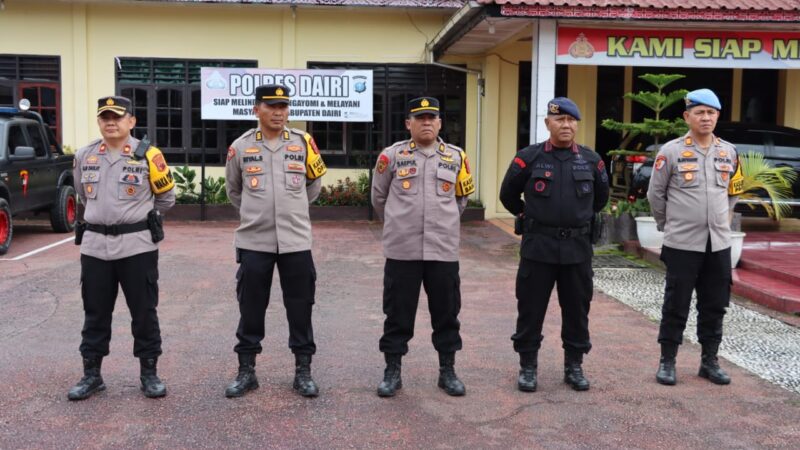 Kapolres Dairi Lepas Personil Brimob Kembali ke Polda Sumut, : Terimakasih Atas Kerjasamanya