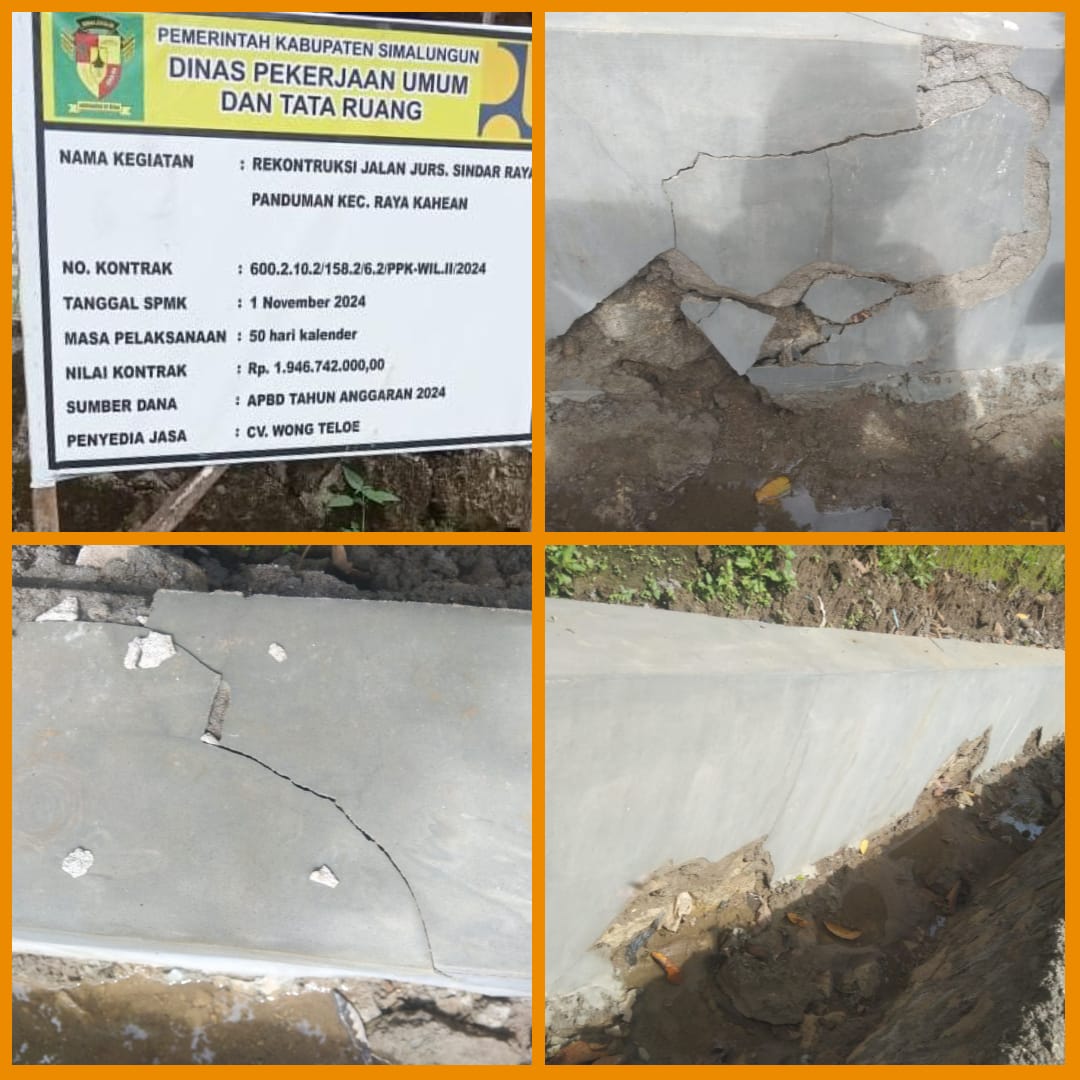 *Rekonstruksi Jalan Jurusan Sindar Raya – Panduman Kec. Raya Kahean Diduga Asal Jadi, Masyarakat: Pemborong Harus Bertanggungjawab*