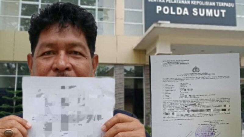 Polda Sumut Terima Laporan Kades Gambus Laut Atas Dugaan Kejahatan ITE Oleh Perwakilan PT.JSI