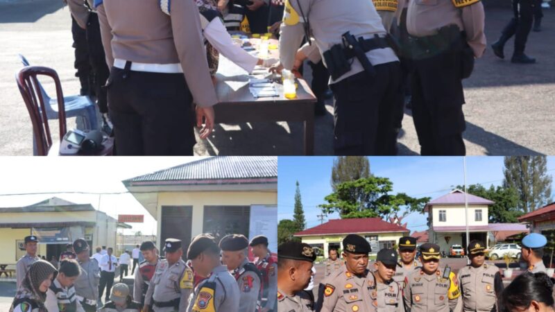 Waka Polres Dairi, Lakukan Pemeriksaan Urine Terhadap 14 Personil Secara Mandadak