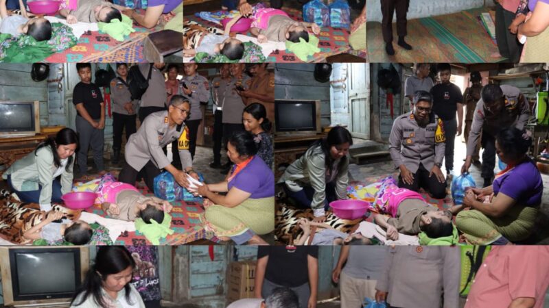 Kapolres Dairi Berikan Bantuan dan Semangat kepada Keluarga Kurang Mampu di Desa Lae Hole