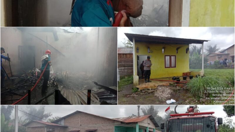 Kebakaran Rumah di Desa Bintang Marsada, Diduga Akibat Arus Pendek Listrik