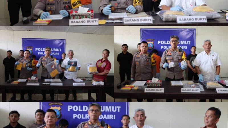 Sat Reskrim Polres Dairi Berhasil Ringkus Kasus Perampokan dan Pembunuhan di Desa Silumboyah