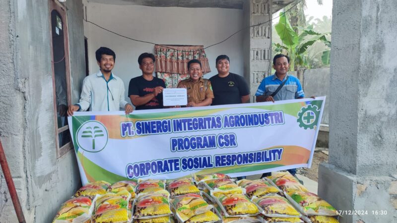 PT. SIA Salurkan CSR  Berbagi  Sembako 320 Karung Beras Ke Warga Bangun Rejo Melalui Dana CSR