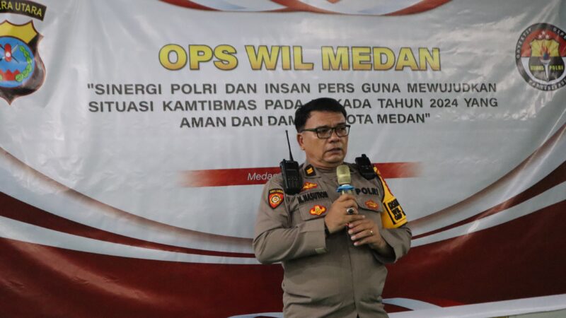 Humas Polrestabes Medan Wujudkan Sinergi Polri dan Insan Pers Pilkada 2024 yang Aman dan Damai di Kota Medan