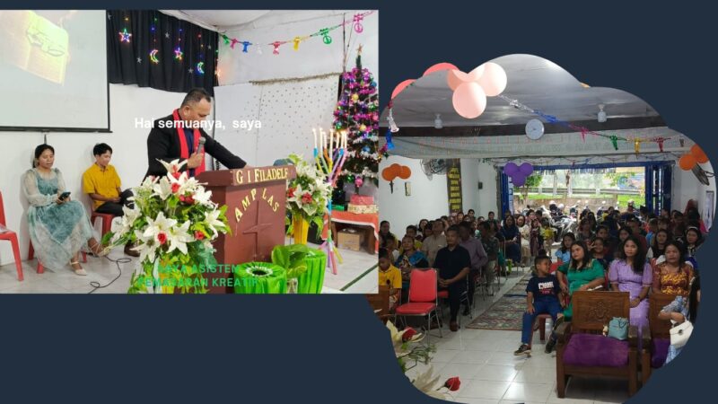 Perayaan Natal GPI Filadelfia Amplas Medan 25/12/24 Dipenuhi Oleh Jemaat