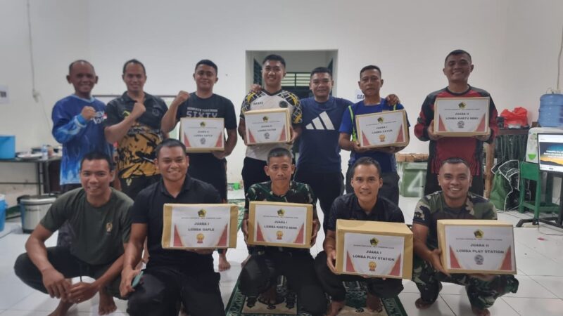 *Semarakkan Malam Pergantian Tahun, Satgas Pamtas RI-Malaysia Yonzipur 5/ABW Gelar Berbagai Lomba dan Hiburan*