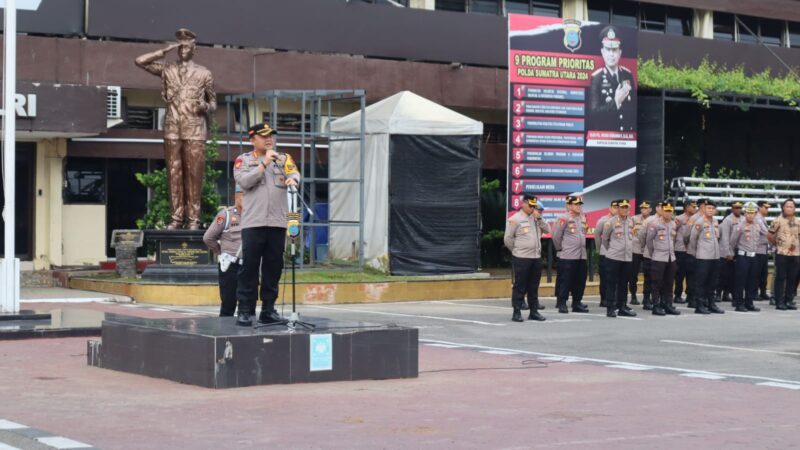 Kombes Pol Anhar Arlia Rangkuti Pimpin Apel Terakhir sebagai Wakapolrestabes Medan