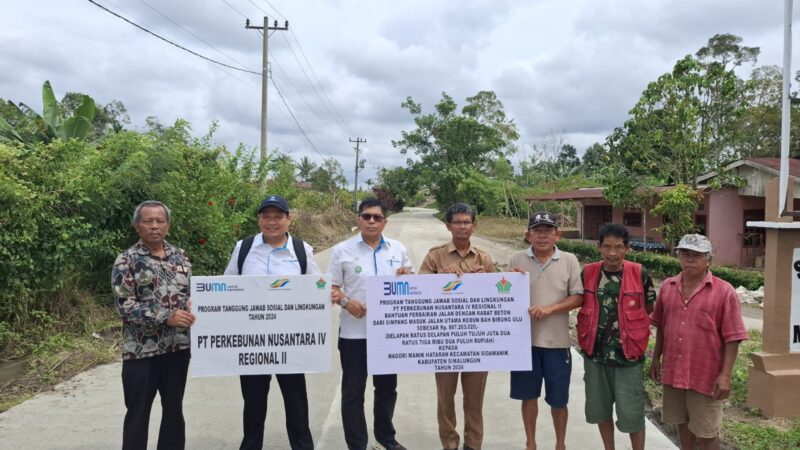 *Kebun Bah Birung Ulu PTPN IV Regional II Perbaiki Jalan Desa Sepanjang 350 Meter di Simalungun*