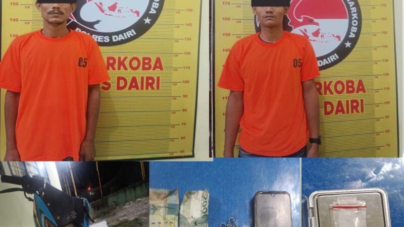 Sat Narkoba Polres Dairi Ringkus 2 Pemuda Kasus Narkotika di Tigalingga