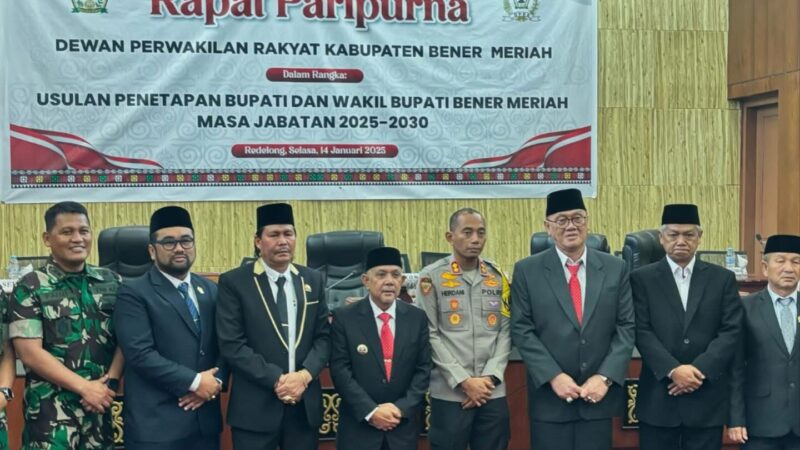 Kapolres Bener Meriah Hadiri Rapat Usulan Penetapan Bupati dan Wakil Bupati Masa Jabatan 2025-2030