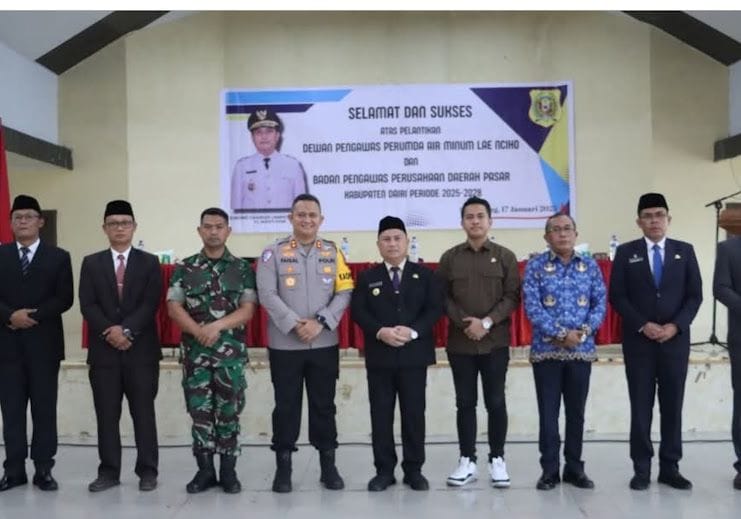 Pj Bupati Dairi lantik Bawas PD Pasar dan Dewas Perumda Air Minum Lae Nciho