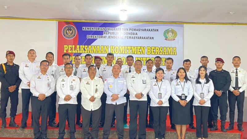 Berkomitmen membangun Integritas , Rutan Kelas IIB Sidikalang Melaksanakan Penandatanganan Pakta Integritas dan Komitmen Bersama