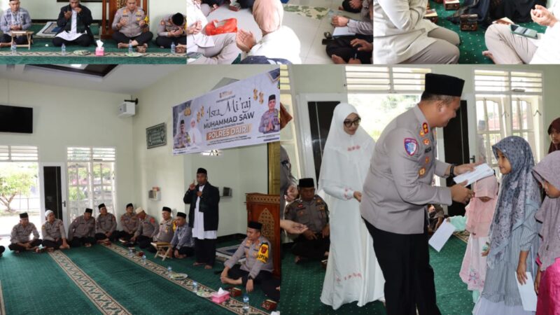 Polres Dairi Santuni Anak Yatim Piatu Dalam Peringati Hari Isra’miraj