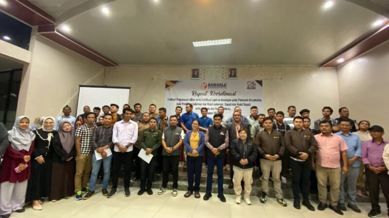 Bawaslu Dairi Rakor Evaluasi Pengawasan Adhoc & Verifikasi Keuangan Panwascam