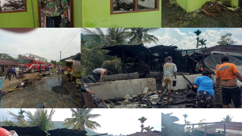 Kebakaran di Desa Jumantuang, Siempat Nempu: Satu Rumah Hangus, Dua Lainnya Terdampak