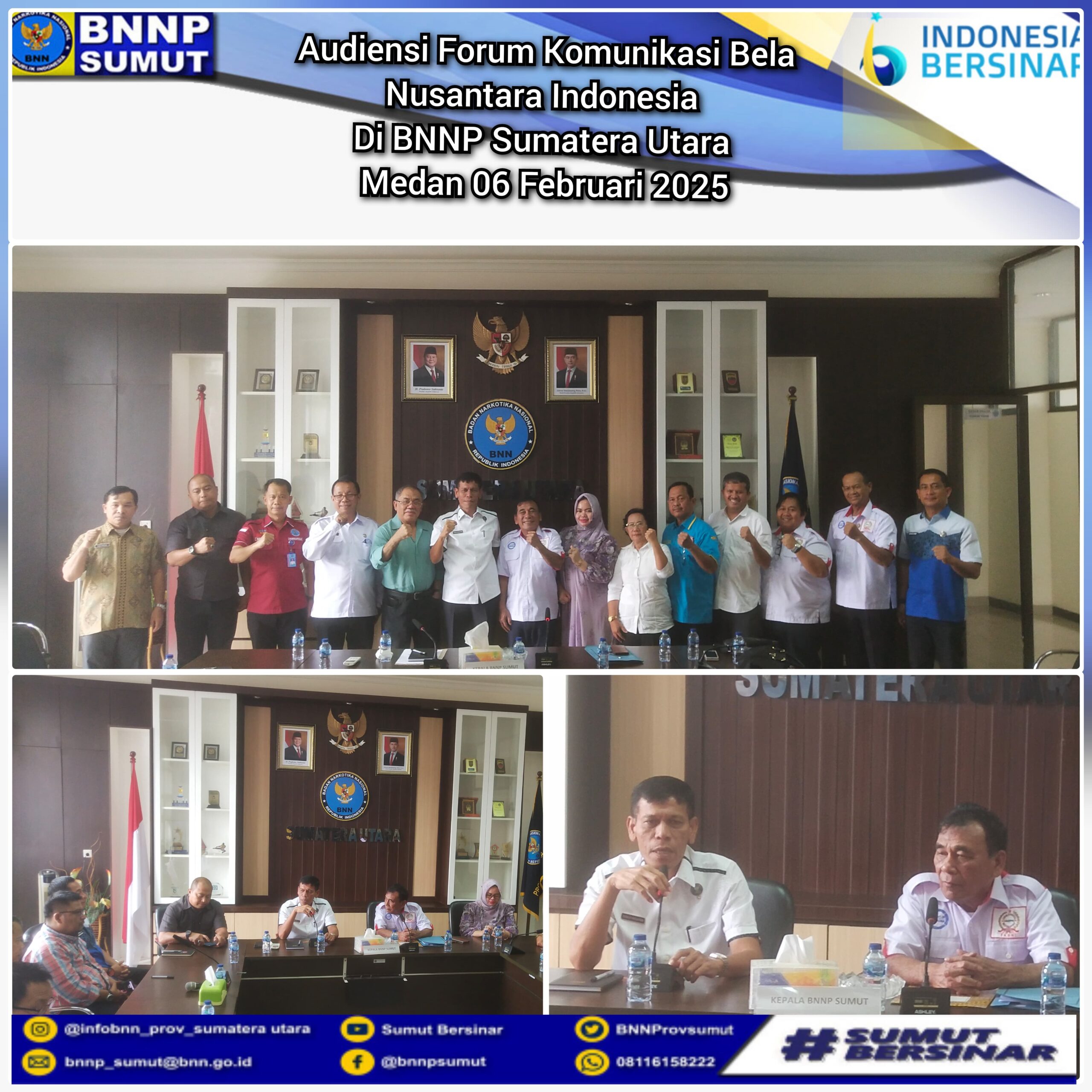 Kepala BNNP SUMUT Menerima Audiensi Forum Komunikasi Bela Nusantara Indonesia