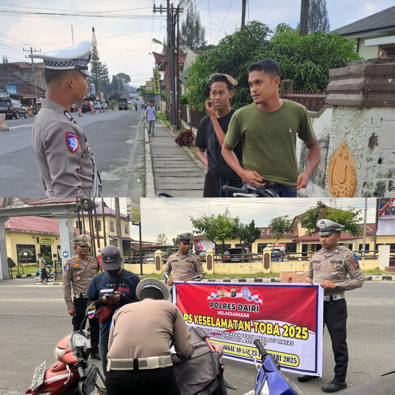 Polres Dairi Gelar Operasi Keselamatan Toba, 10 Pengendara Kena Tilang