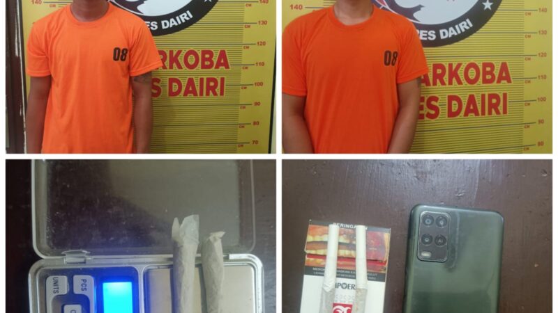 Dua Pemuda di Sidikalang Ditangkap Saat Akan Konsumsi Ganja, Polisi Temukan Barang Bukti