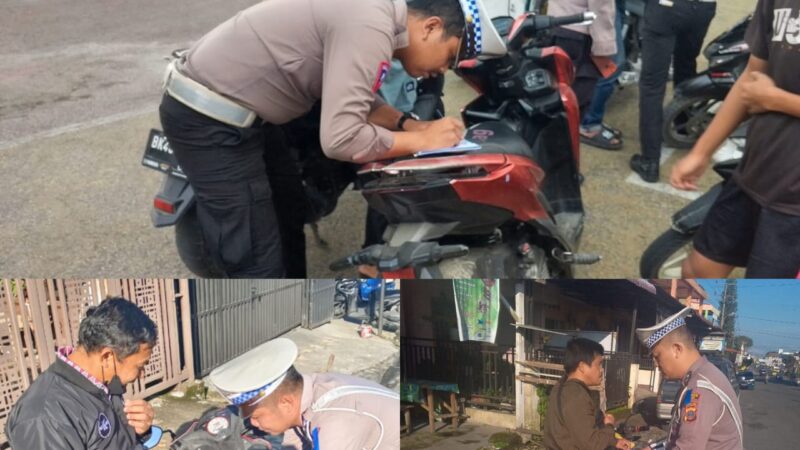Polres Dairi Gelar Operasi Keselamatan Toba, 9 Pengendara Kena Tilang