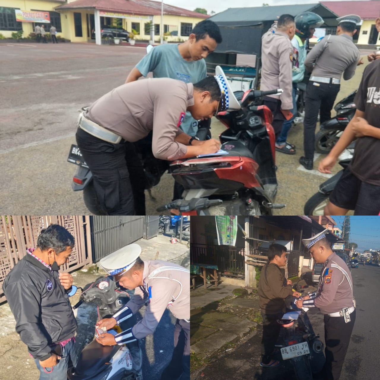 Polres Dairi Gelar Operasi Keselamatan Toba, 9 Pengendara Kena Tilang