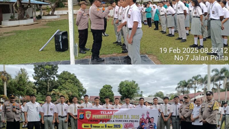 Kapolsek Parongil Sosialisasi Pendaftaran Anggota Polri Kepada Siswa – Siswi SMA Negeri 1 Silima Pungga – Pungga