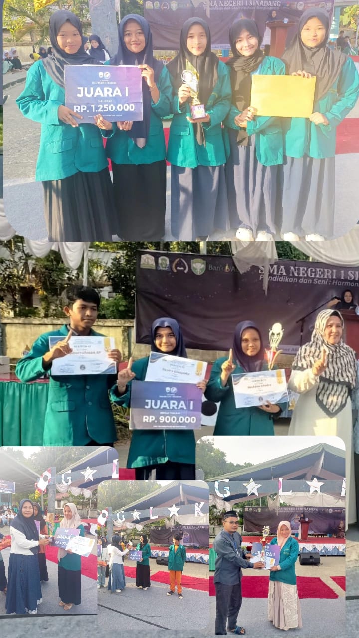 Peroleh juara SMPN 7 UNGGUL DI BEBRAPA BIDANG DALAM LOMBA GALAKSI SMANSA.