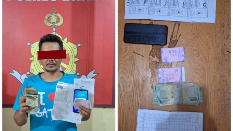 Sat Reskrim Polres Dairi Ringkus Juru Tulis Togel di Desa Pegagan Julu V Dengan Barang Bukti