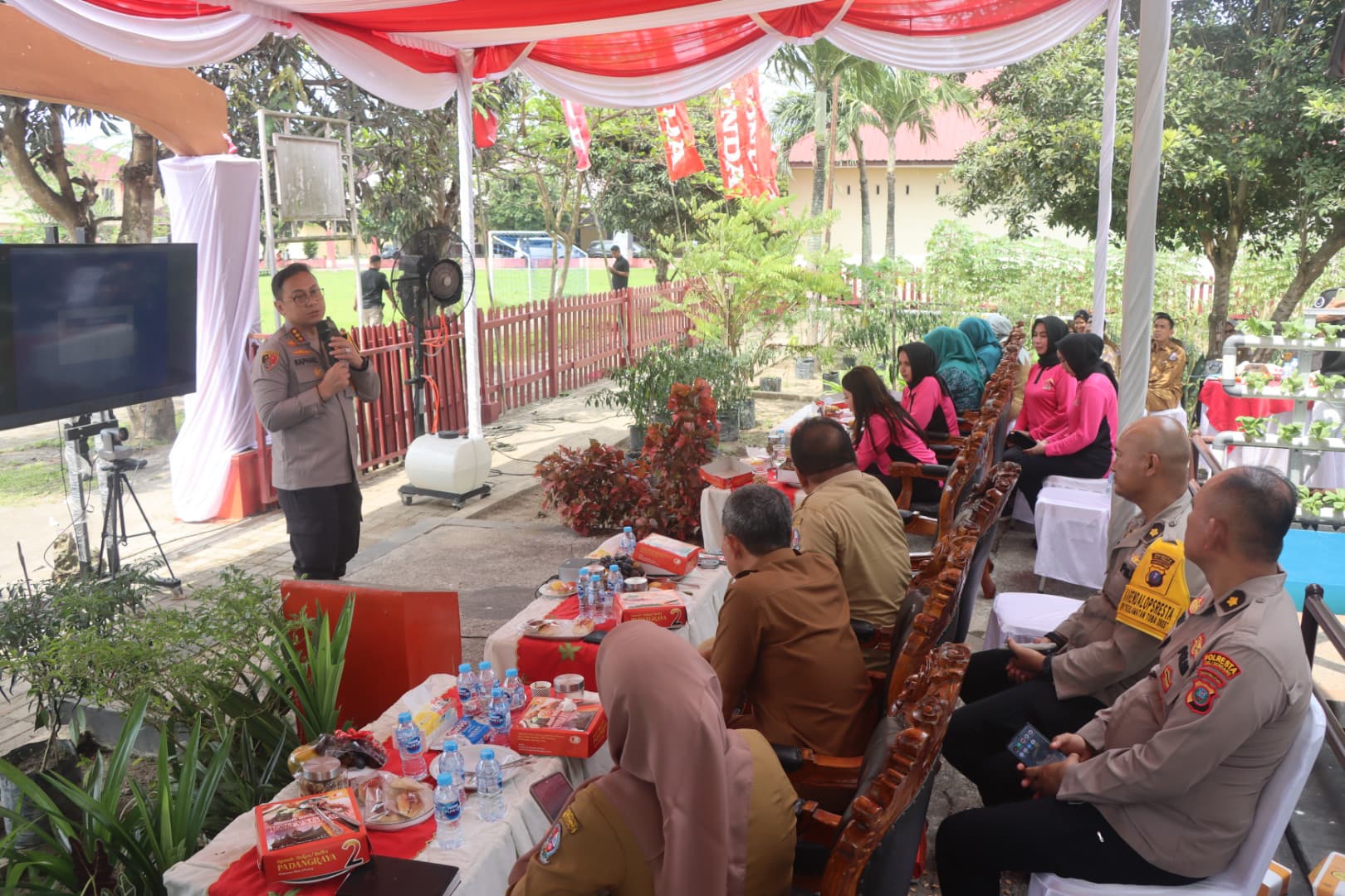 Polresta Deli Serdang ikuti zoom meeting Launching serentak Penguatan Program Pekarangan Pangan Lestari (P2L)
