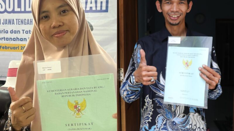 Sertipikat Hasil Konsolidasi Tanah Buat Warga Kabupaten Semarang Terbantu dalam Aspek Ekonomi dan Kurangi Kesenjangan Sosial