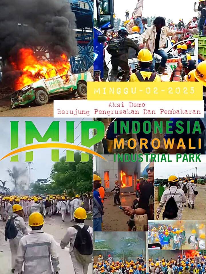 Kerusuhan terjadi di kawasan industri PT Indonesia Morowali Industrial Park (IMIP), Kecamatan Bahodopi, Kabupaten Morowali.