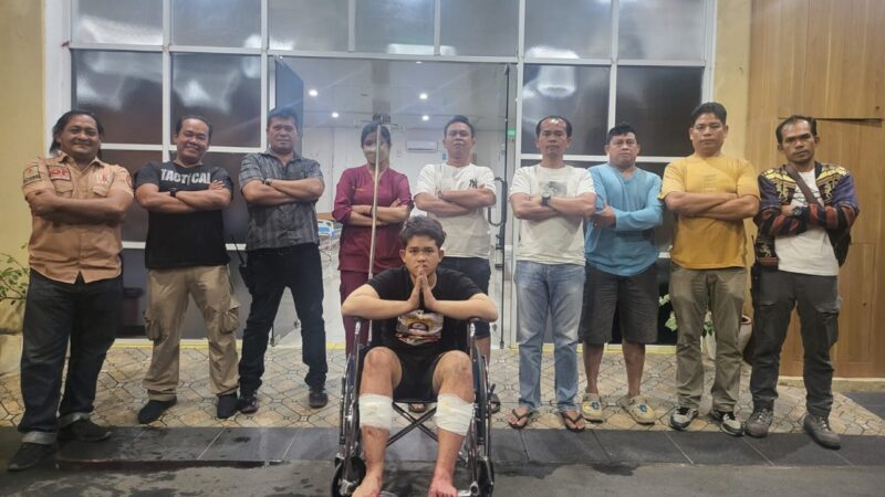 Reskrim Polsek Medan Baru menembak kawanan begal