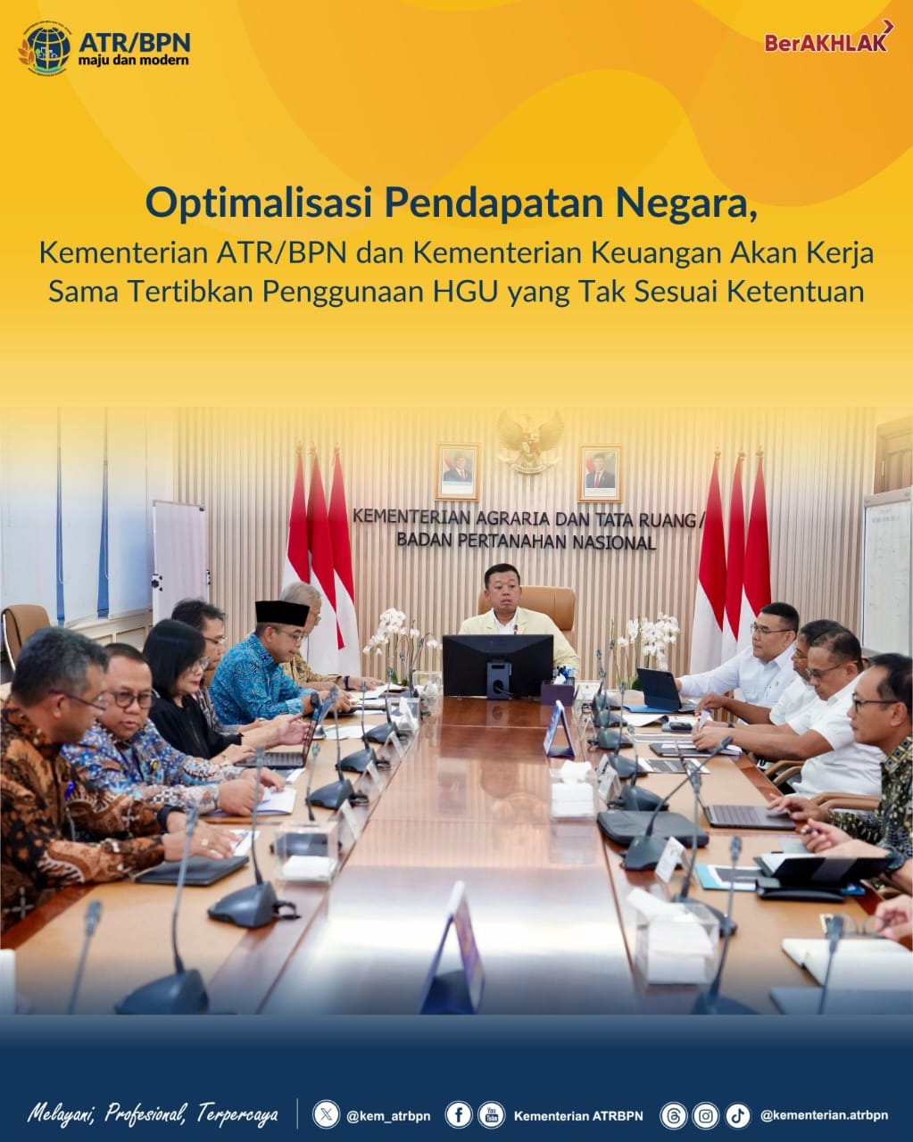 Optimalisasi Pendapatan Negara, Kementerian ATR/BPN dan Kemenkeu Siap Tertibkan HGU Bermasalah