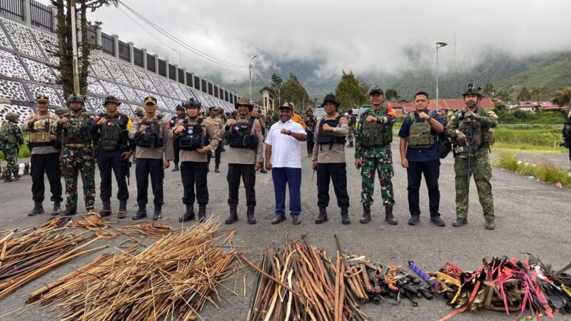 Aparat Gabungan TNI-Polri Gelar Razia Skala Besar di Kab. Puncak Jaya
